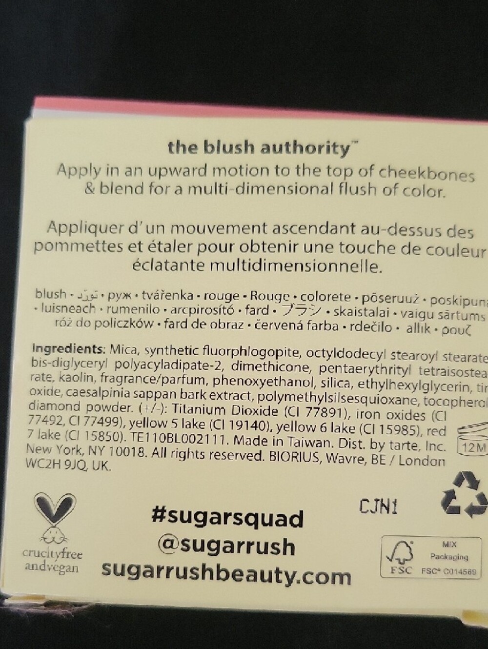 tarte Sugar Rush Frosted Sweet Tarte Glow Blush — Pink - Picture 3 of 7
